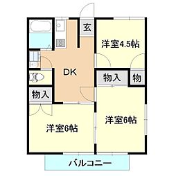 石引ハイツ 3DKの間取図画像