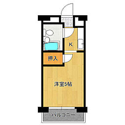 サンシャイン川口A 1Kの間取図画像