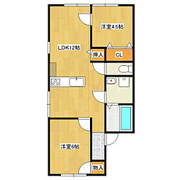 グランドキャニオン 2LDKの間取図画像