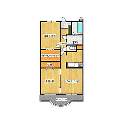 エテルノ・ティエラ2 2LDKの間取図画像