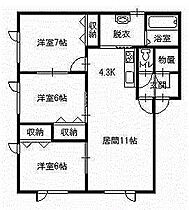 リリーズ末広 201 ｜ 北海道旭川市末広一条2丁目（賃貸アパート3LDK・2階・74.11㎡） その2