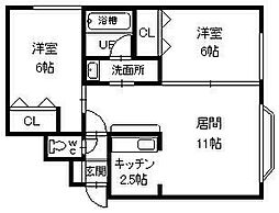 間取図画像 2LDK