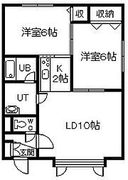 メゾン永山 2LDKの間取図画像