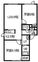 グランシャリオ3 2LDKの間取図画像