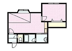 パークアベニュー新富 1LDKの間取図画像