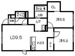 間取図画像 2LDK