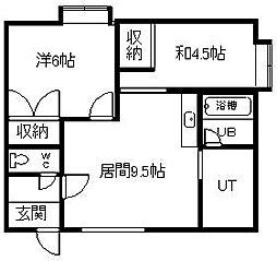 グランドハイツ永山713 2DKの間取図画像