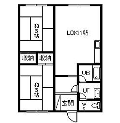 豊岡寿マンション 2LDKの間取図画像