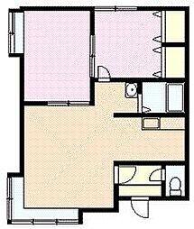 クレストコート 2LDKの間取図画像