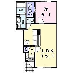 ラ・フレーズ 1LDKの間取図画像