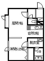 maison華林 1DKの間取図画像