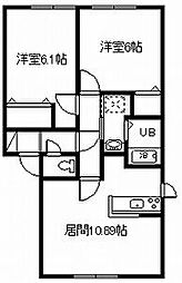 グランシャリオ5 2LDKの間取図画像