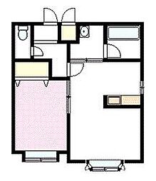 ファンタジア 1LDKの間取図画像