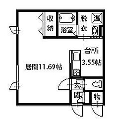 ポラリス2 1LDKの間取図画像