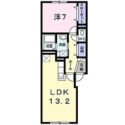 アルドーレ717 1LDKの間取図画像