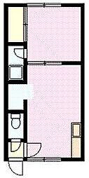 コーポサロマ1 1DKの間取図画像