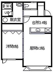 comodo 1LDKの間取図画像