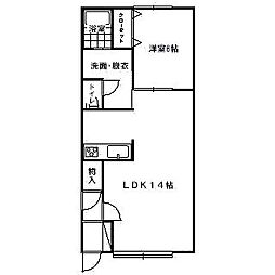 セアタートル 1LDKの間取図画像