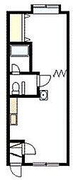 スカイハイツ大町2-2 1DKの間取図画像