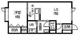 ネーブルハイツ 1LDKの間取図画像