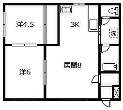 ニューライフ 2LDKの間取図画像