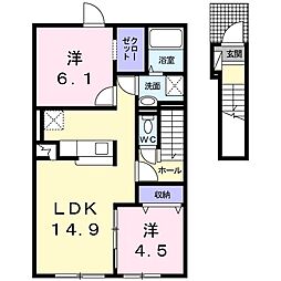 エシャロット 2LDKの間取図画像