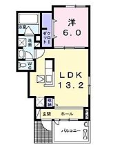 ミーオベルカーサII　Ａ  ｜ 広島県福山市高西町川尻3897-2（賃貸アパート1LDK・1階・47.76㎡） その2