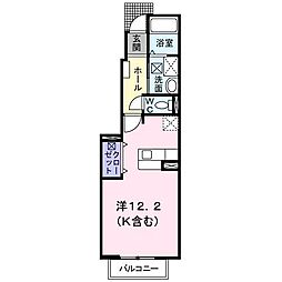 ネオハイムD ワンルームの間取図画像
