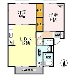 間取図画像 2LDK