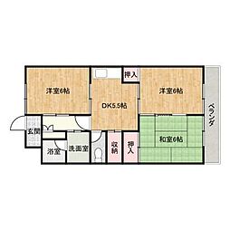 レジデンス三吉 3DKの間取図画像