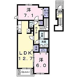 エトワールC 2LDKの間取図画像