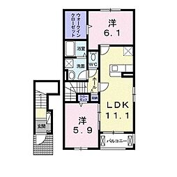 フィールドサン3B 2LDKの間取図画像