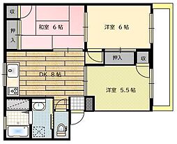グレイスコート川口 3DKの間取図画像