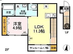 Soleil 1LDKの間取図画像