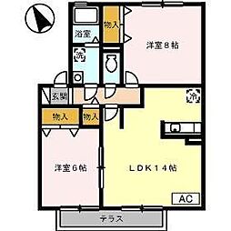 クリスタルガーデン3 2LDKの間取図画像
