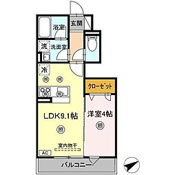 TORISITA川口 1LDKの間取図画像