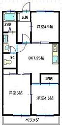 スターハイツ 3DKの間取図画像