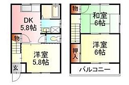 プレジール高木1 3DKの間取図画像