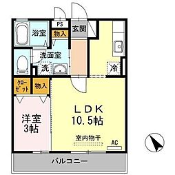 ル・グランサンキェーム5 1LDKの間取図画像