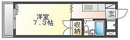ローズコーポ 1Kの間取図画像