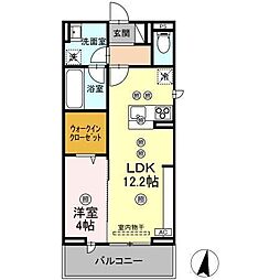 -residenceM&K 1LDKの間取図画像