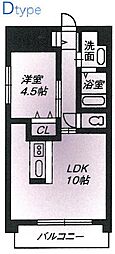 ローゼンコート禄屋 1LDKの間取図画像