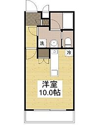 フジキコーポ1L ワンルームの間取図画像