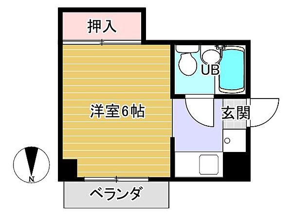 ハイツ島田 203｜京都府京都市北区大宮東小野堀町(賃貸マンション1K・2階・17.10㎡)の写真 その2