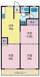ハイツ住吉 3LDKの間取図画像
