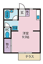 ハイジア  ｜ 山梨県甲斐市西八幡（賃貸アパート1R・1階・29.70㎡） その2