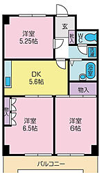 ブループランツ 3DKの間取図画像