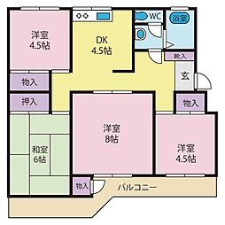 ミキハウス 4DKの間取図画像