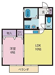 セジュール坂本 1LDKの間取図画像