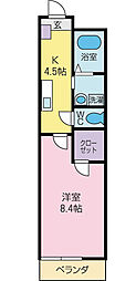 メゾン・ド・シーズンズ2 1Kの間取図画像